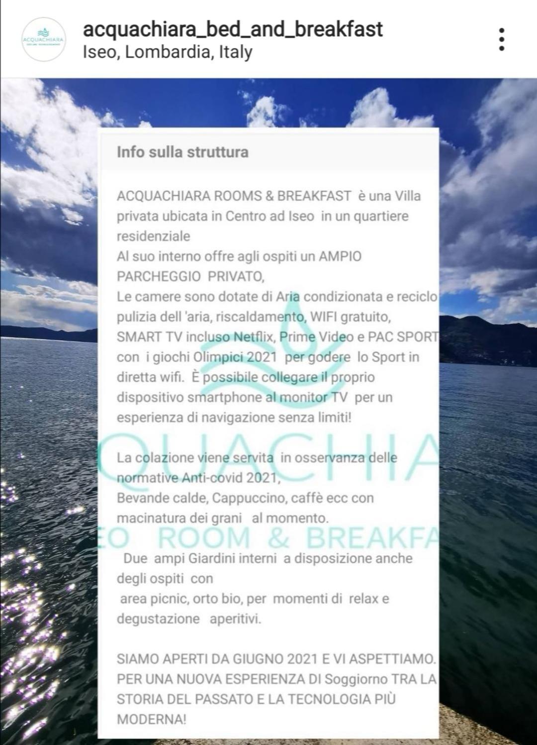 Acquachiara Iseo Deluxe Bed & Breakfast Iseo Center With Garden And Parking Inside Foresteria Quarto foto